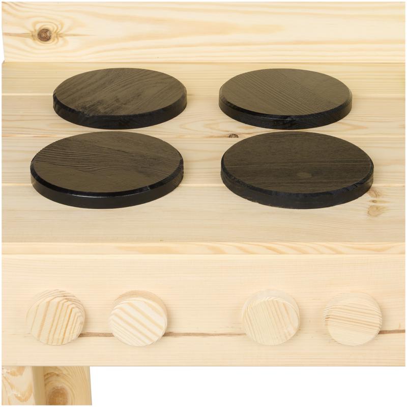 Houten modderkeuken met kraan - buiten speelkeuken - 4