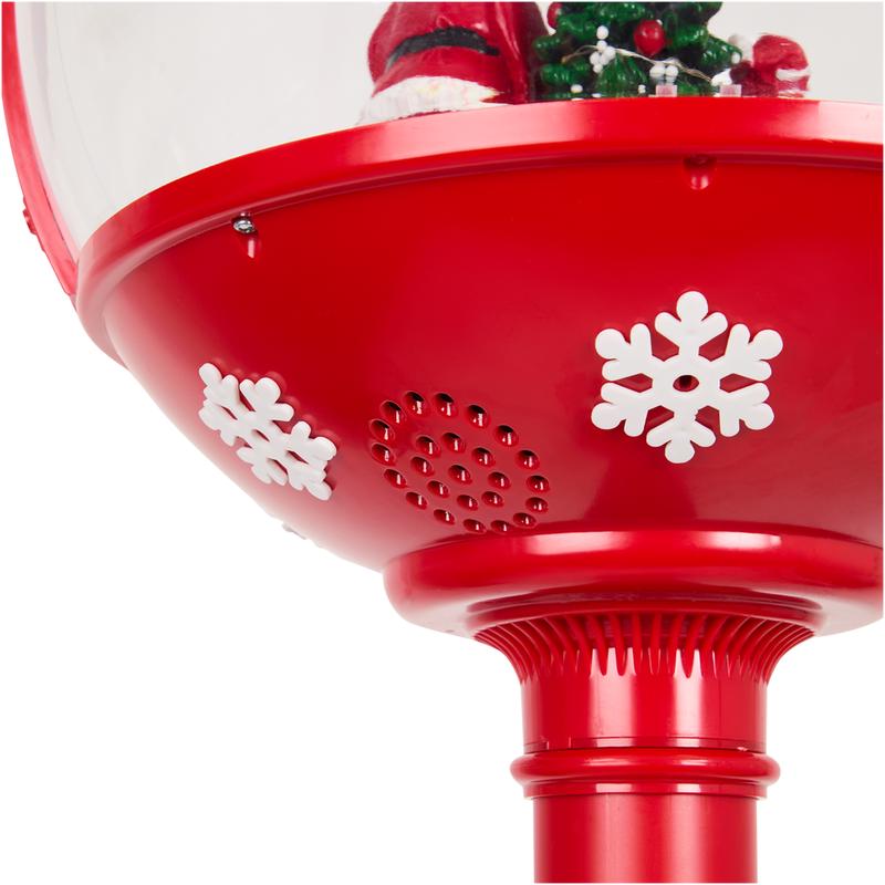 Kerstlantaarn met sneeuw, licht en geluid - 5