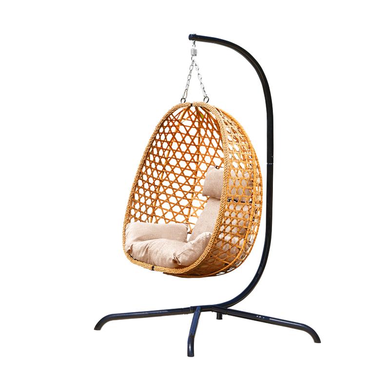 Hangstoel met standaard - bruin - 2