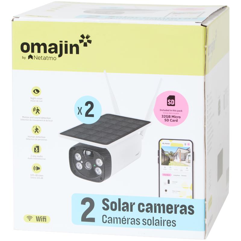 Omajin solar beveiligingscamera's - set van 2 - 6