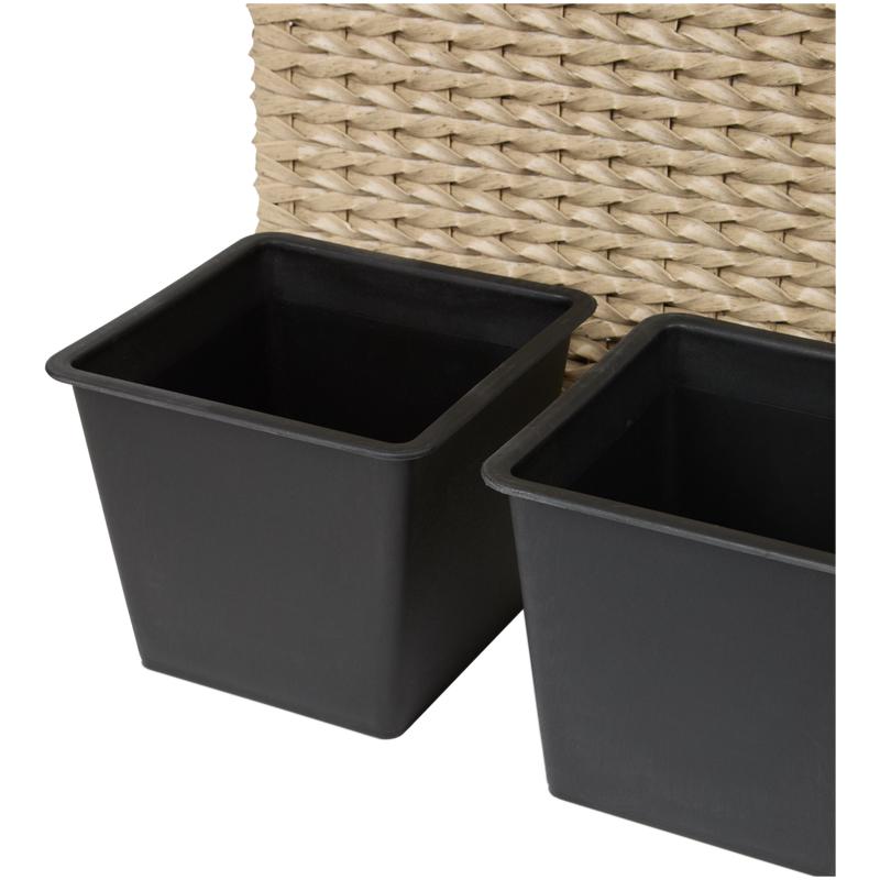 Rattan plantenbak 3-in-1 - lichtbruin - 7