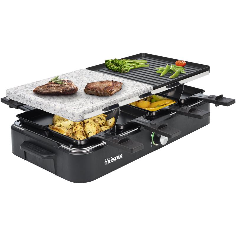 Tristar raclette- en gourmetset met steengrill - 6