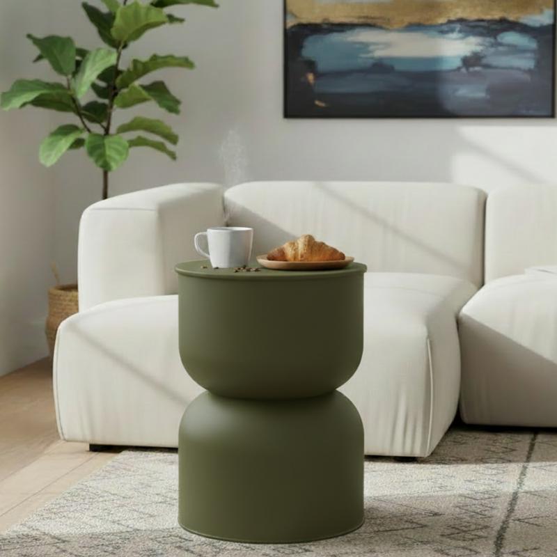 Metalen diabolo bijzettafel - groen - 1
