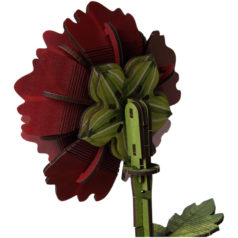 Houten 3D bloemenpuzzelset - 12