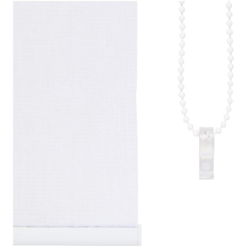 Lichtdoorlatend rolgordijn – 80 x 160 cm - wit - 3