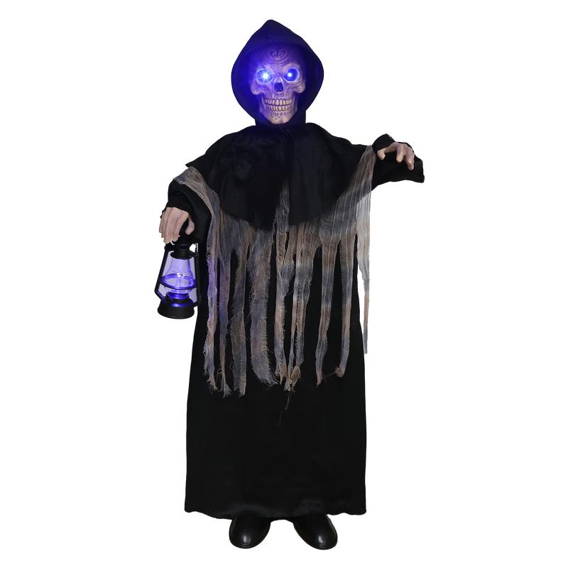 Halloween skelet Magere Hein met licht en geluid - 2