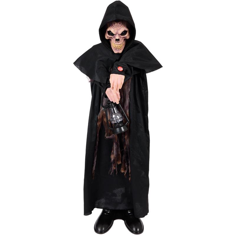 Halloween skelet Magere Hein met licht en geluid - 6