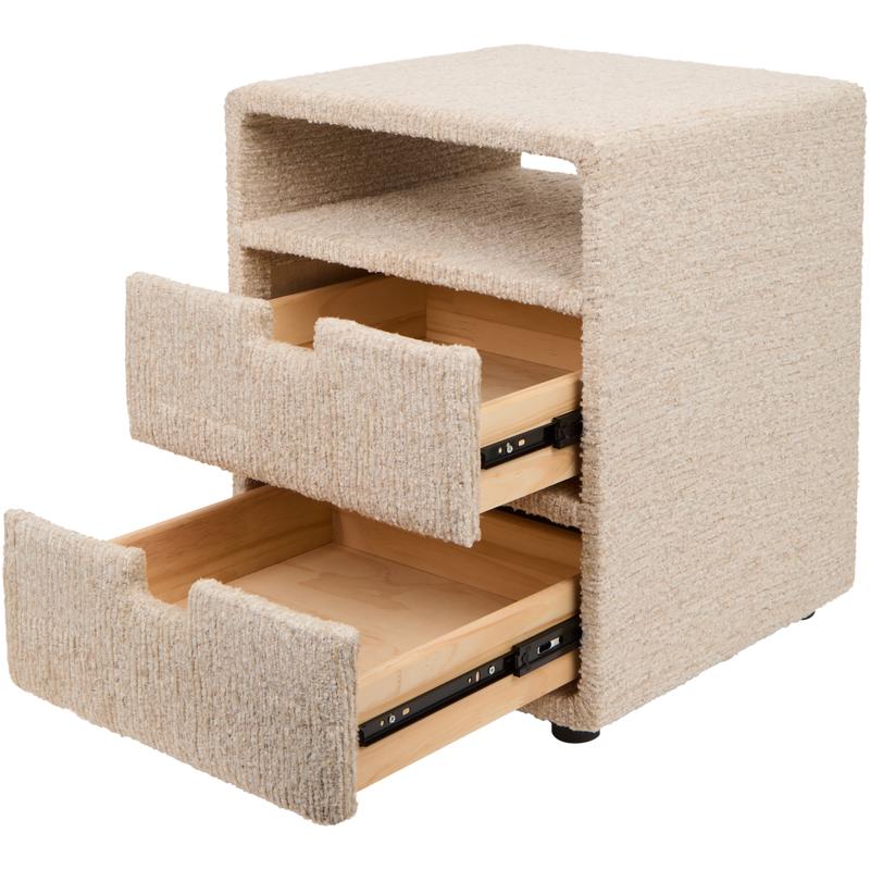 Nachtkastje chenille - taupe - 4