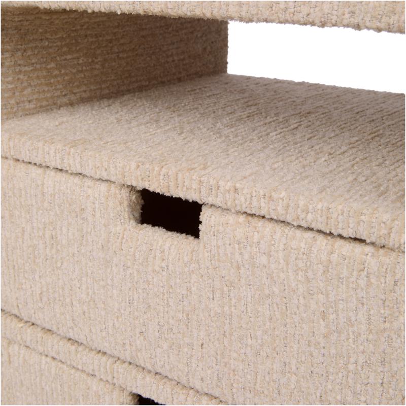 Nachtkastje chenille - taupe - 3
