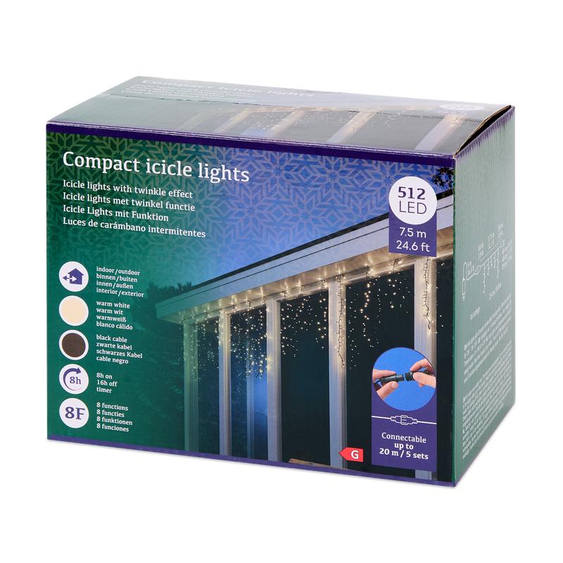 Kerstverlichting ijspegels - twinkelend - 9