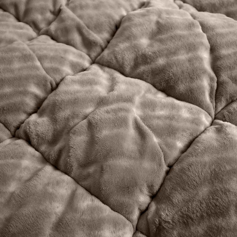 Lazy all-in-one dekbed Pom Pom Fur - taupe - 6