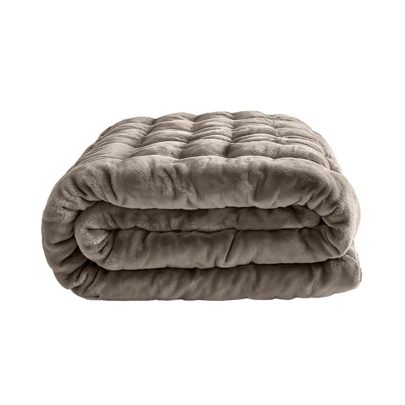 Lazy all-in-one dekbed Pom Pom Fur - taupe - 4