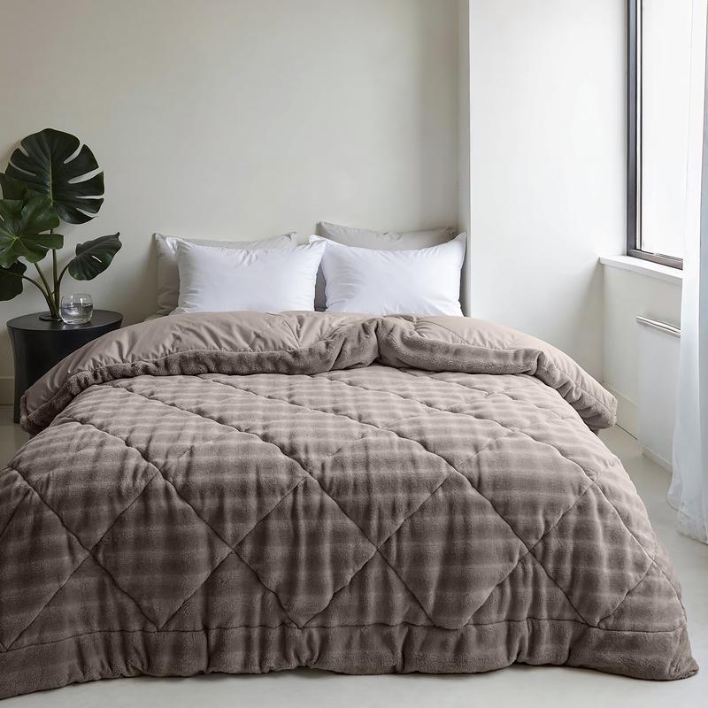 Lazy all-in-one dekbed Pom Pom Fur - taupe - 3
