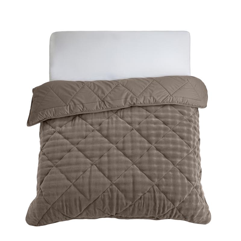 Lazy all-in-one dekbed Pom Pom Fur - taupe - 1