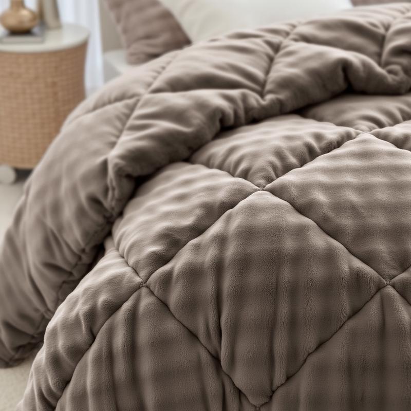 Lazy all-in-one dekbed Pom Pom Fur - taupe - 5