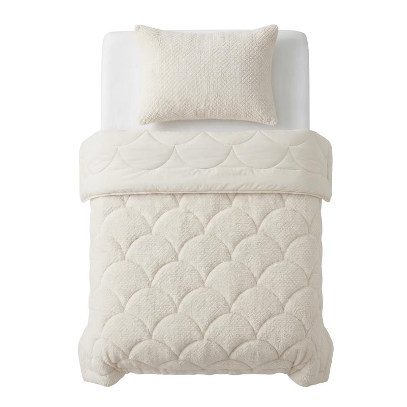 Lazy all-in-one dekbed Teddy fur - beige - 2