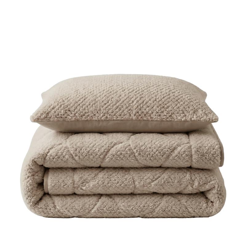 Lazy all-in-one dekbed Teddy fur - taupe - 3