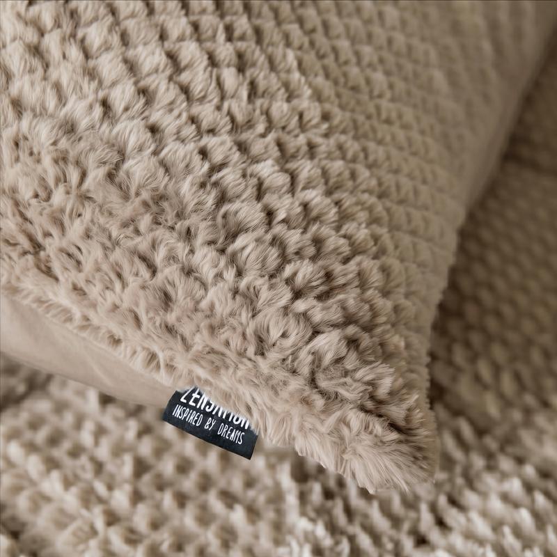 Lazy all-in-one dekbed Teddy fur - taupe - 6