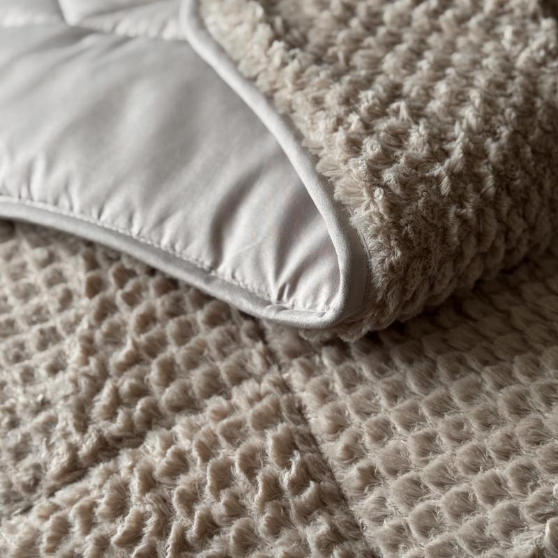 Lazy all-in-one dekbed Teddy fur - taupe - 4