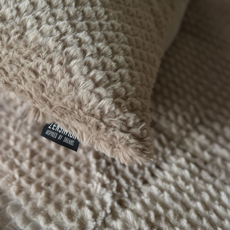 Lazy all-in-one dekbed Teddy fur - taupe - 6