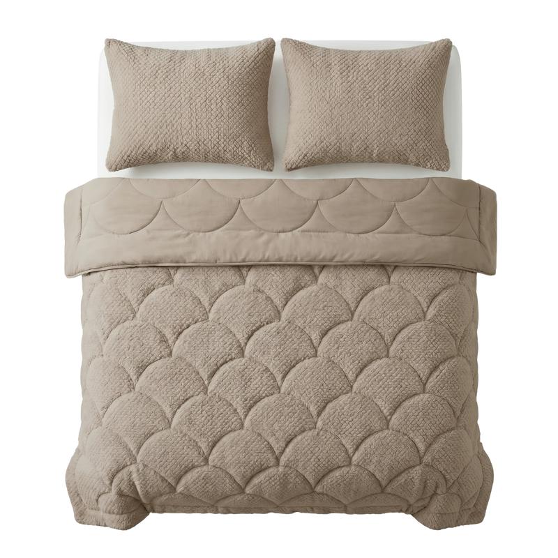 Lazy all-in-one dekbed Teddy fur - taupe - 2
