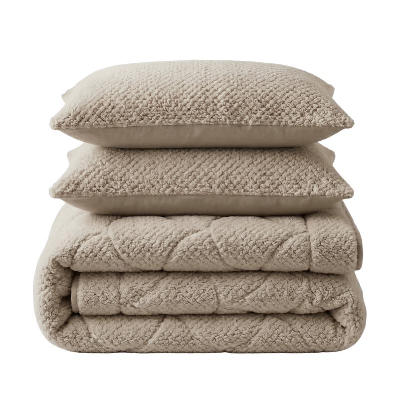 Lazy all-in-one dekbed Teddy fur - taupe - 3