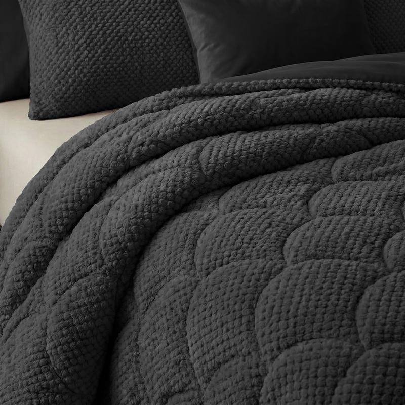 Lazy all-in-one dekbed Teddy fur - antraciet - 6