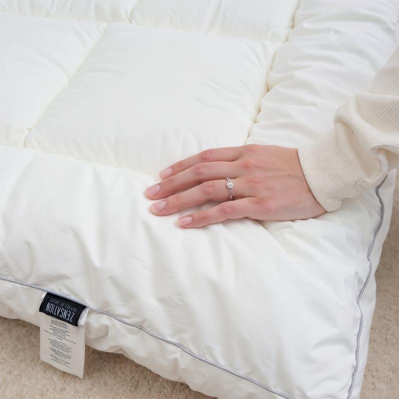 Premium percal katoen topper - wit - 9
