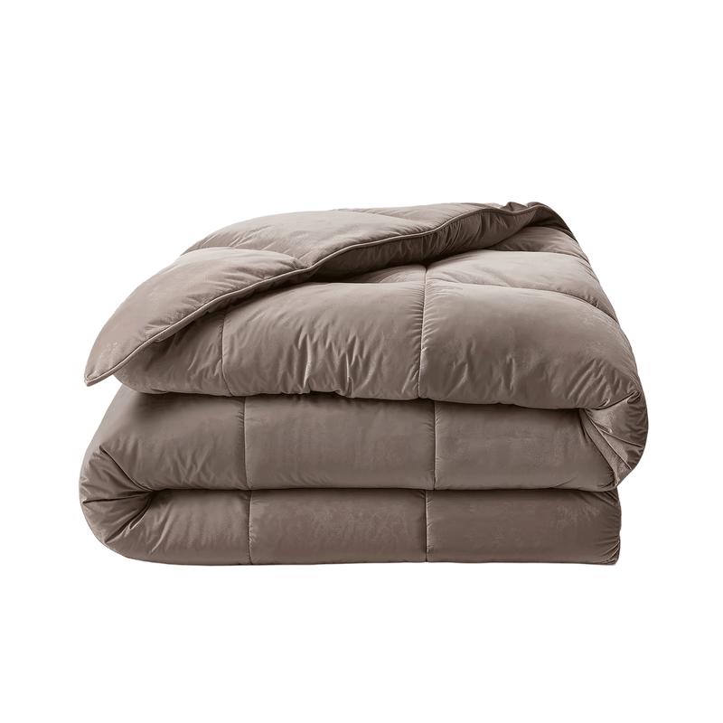 Lazy all-in-one dekbed Velvet - taupe - 6