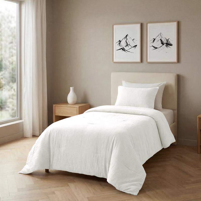 Lazy all-in-one dekbed Mousseline - crème-wit - 4