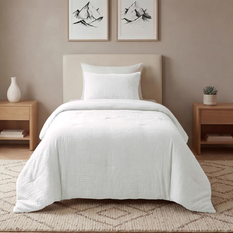 Lazy all-in-one dekbed Mousseline - crème-wit - 1