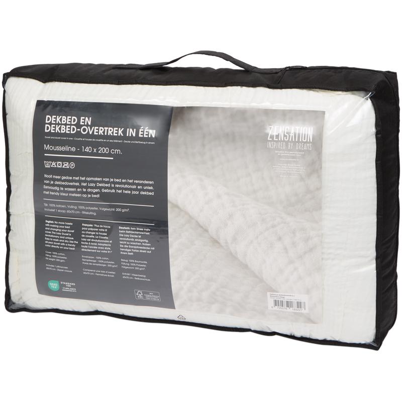 Lazy all-in-one dekbed Mousseline - crème-wit - 7