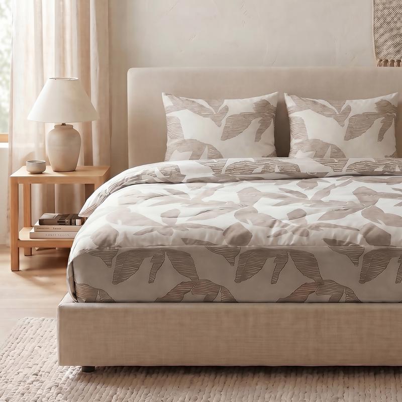 Lazy all-in-one dekbed met instopstrook - taupe - 1