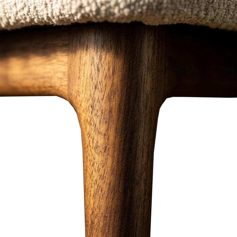 Japandi eetkamerstoelen met bouclélook - beige - 7