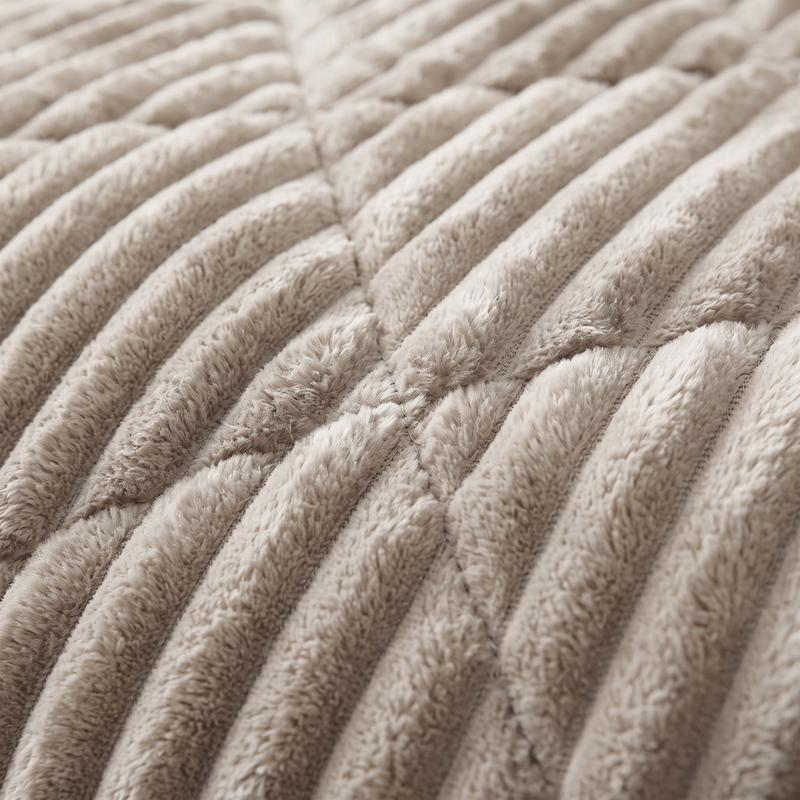 Lazy all-in-one dekbed ribstof - off white - 4
