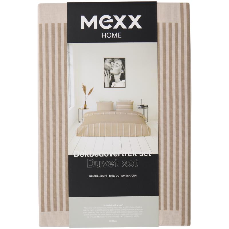 Mexx Home katoenen dekbedovertrek - beige - 8