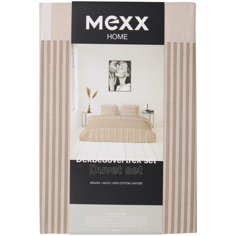 Mexx Home katoenen dekbedovertrek - beige - 8