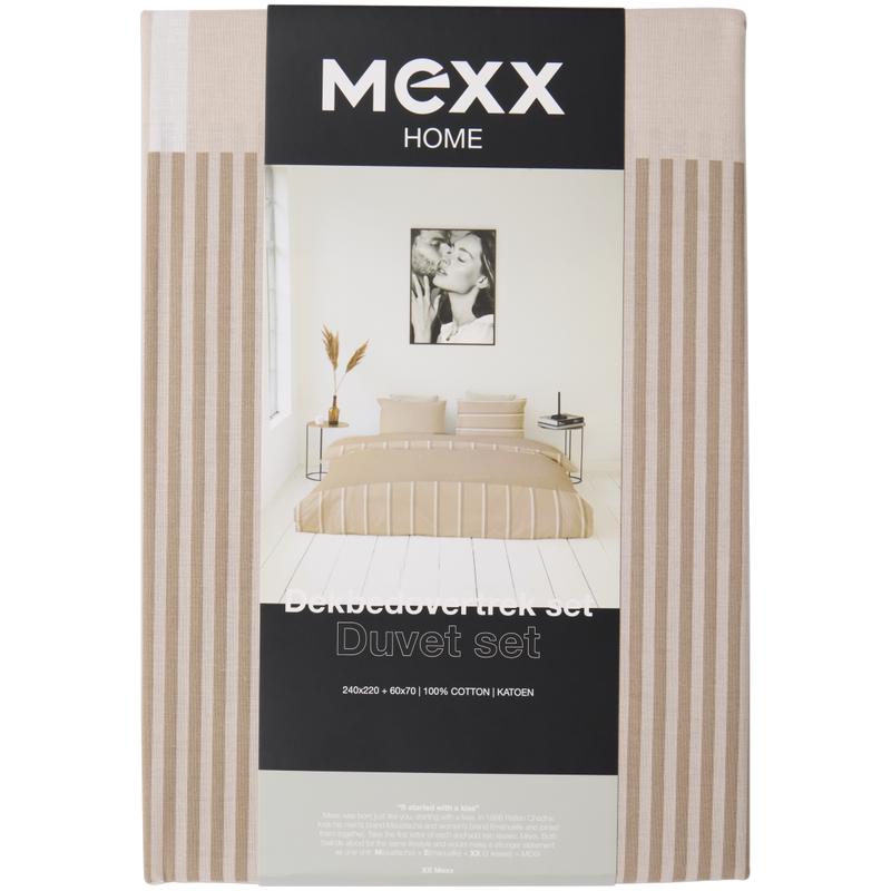Mexx Home katoenen dekbedovertrek - beige - 8