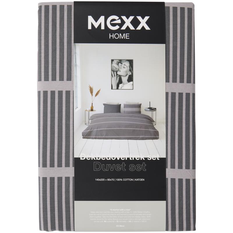 Mexx Home katoenen dekbedovertrek - grijs - 7