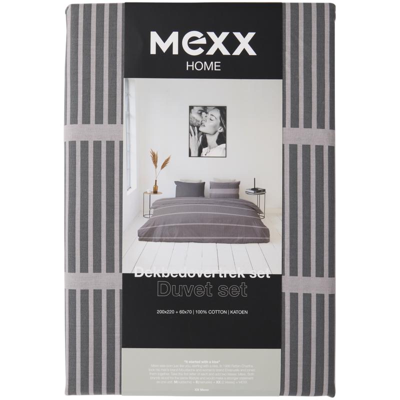 Mexx Home katoenen dekbedovertrek - grijs - 8