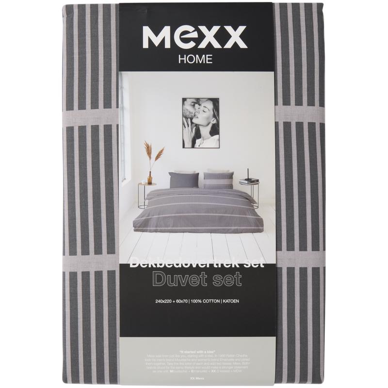 Mexx Home katoenen dekbedovertrek - grijs - 8