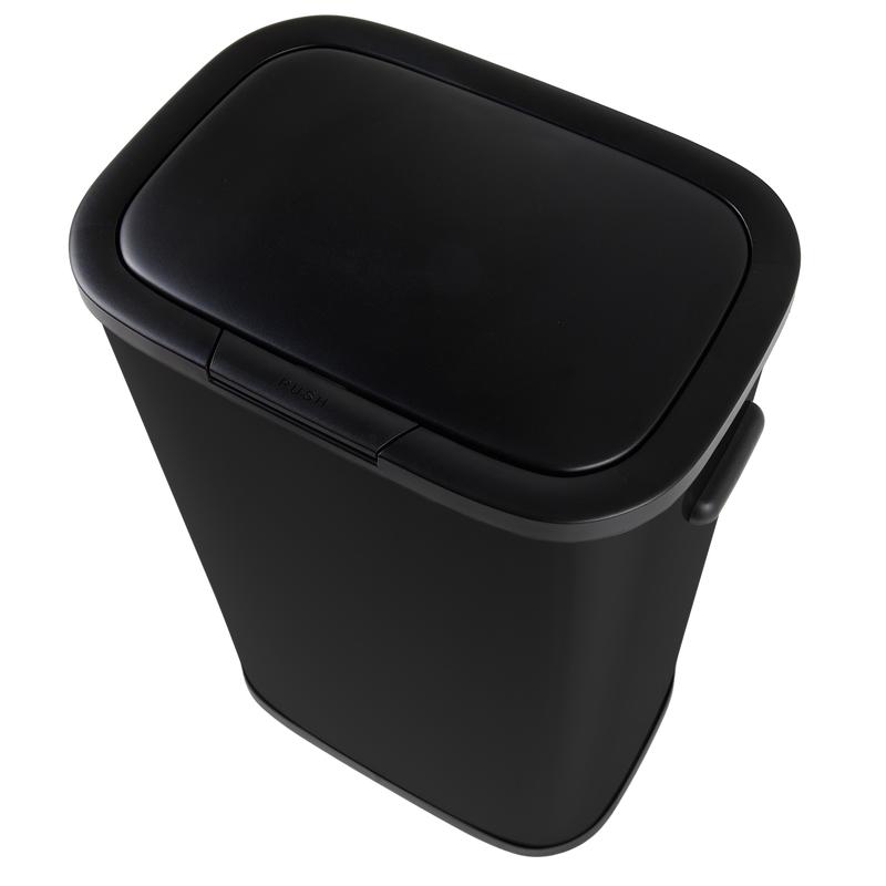 Prullenbak met drukdeksel - 60 liter - zwart - 5