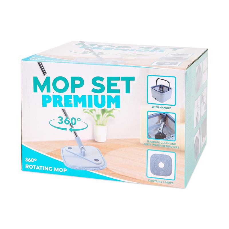 Dweilset met 4 moppen - 12