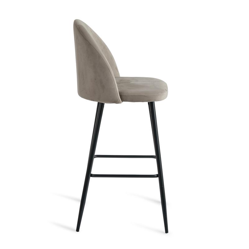 Barkruk Velvet set van 2 - Taupe - 5