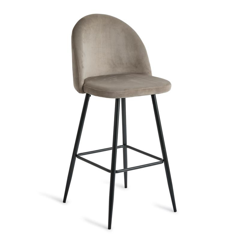 Barkruk Velvet set van 2 - Taupe - 4