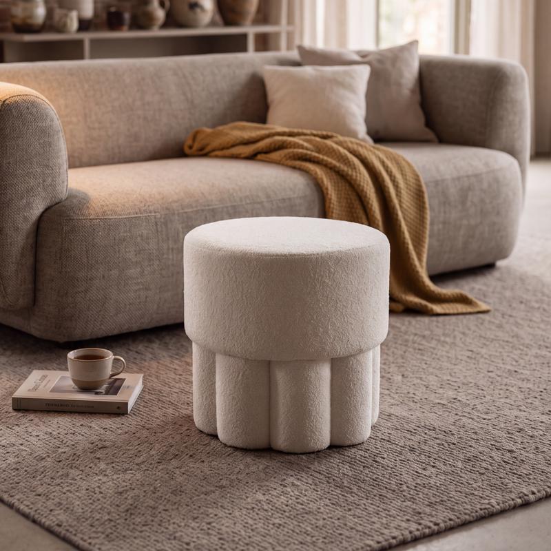 Design teddy poef - wit - 1
