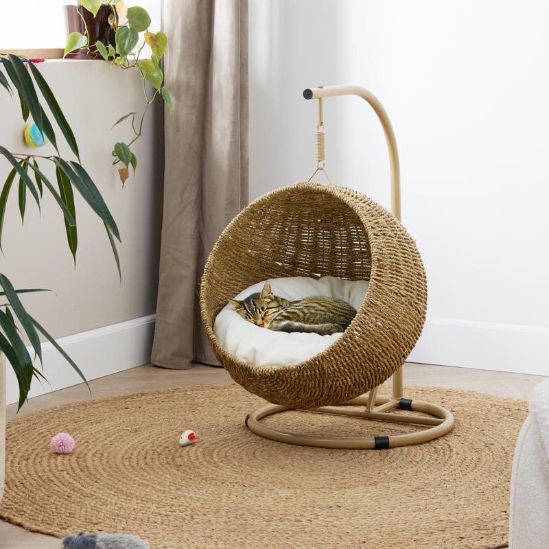 Hangstoel voor katten - naturel / wit - 1