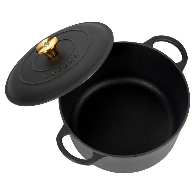 Gietijzeren braadpan - zwart - 6