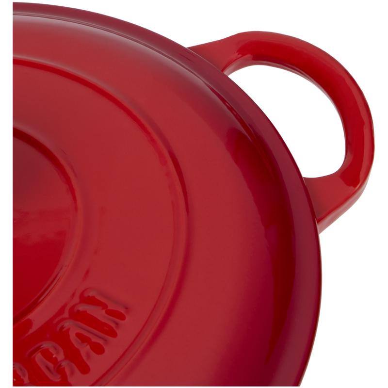 Gietijzeren braadpan - rood - 10