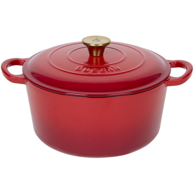 Gietijzeren braadpan - rood - 5